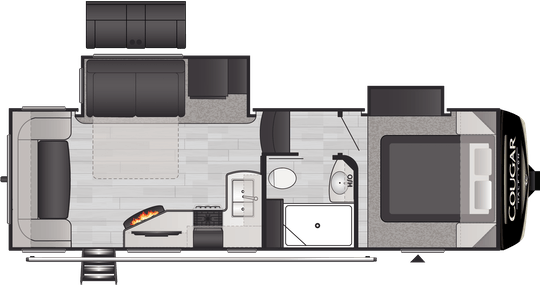 2022 KEYSTONE COUGAR 1/2 TON 24RDS, , floor-plans-day image number 0
